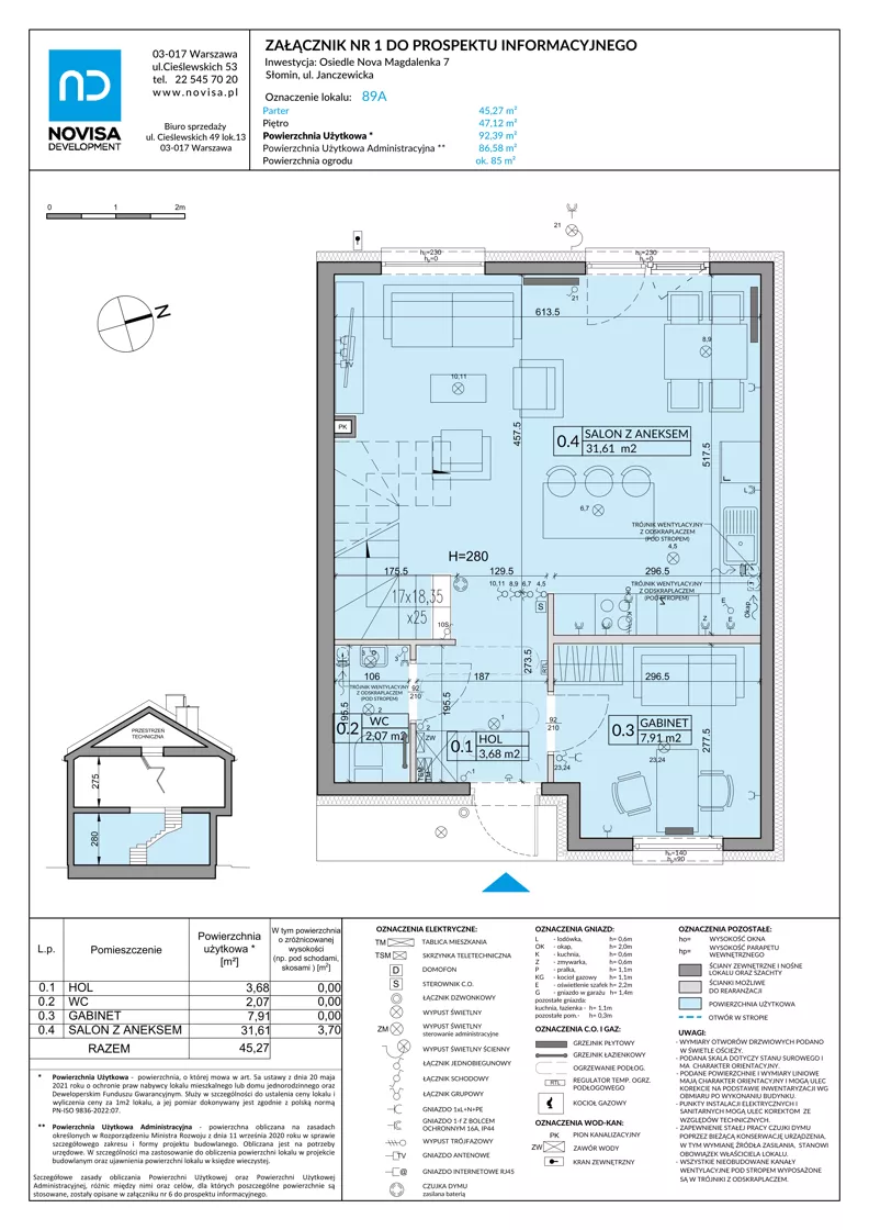 Dom 92,39 m², oferta nr 89A, Nova Magdalenka 7, Słomin, ul. Janczewicka