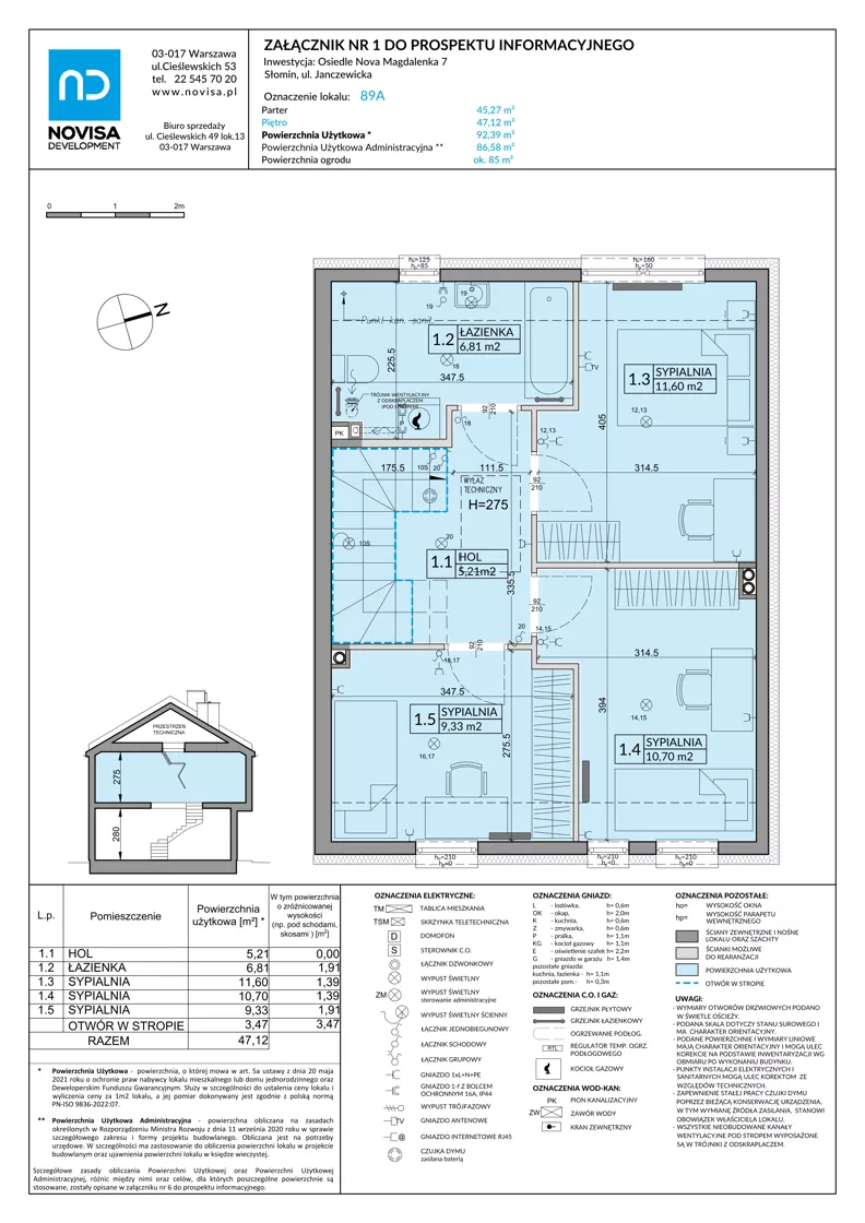 Dom 92,39 m², oferta nr 89A, Nova Magdalenka 7, Słomin, ul. Janczewicka