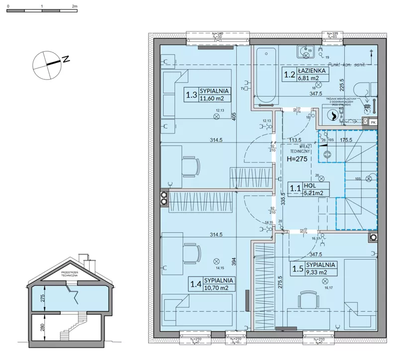 Dom 92,39 m², oferta nr 89B, Nova Magdalenka 7, Słomin, ul. Janczewicka