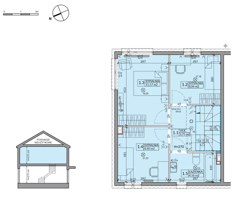 Dom 81,76 m², oferta nr 22A, Miód Malina, Antoninów, ul. Malinowa
