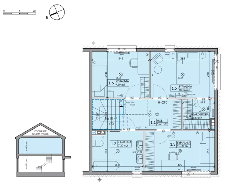 Dom 98,50 m², oferta nr 22B, Miód Malina, Antoninów, ul. Malinowa