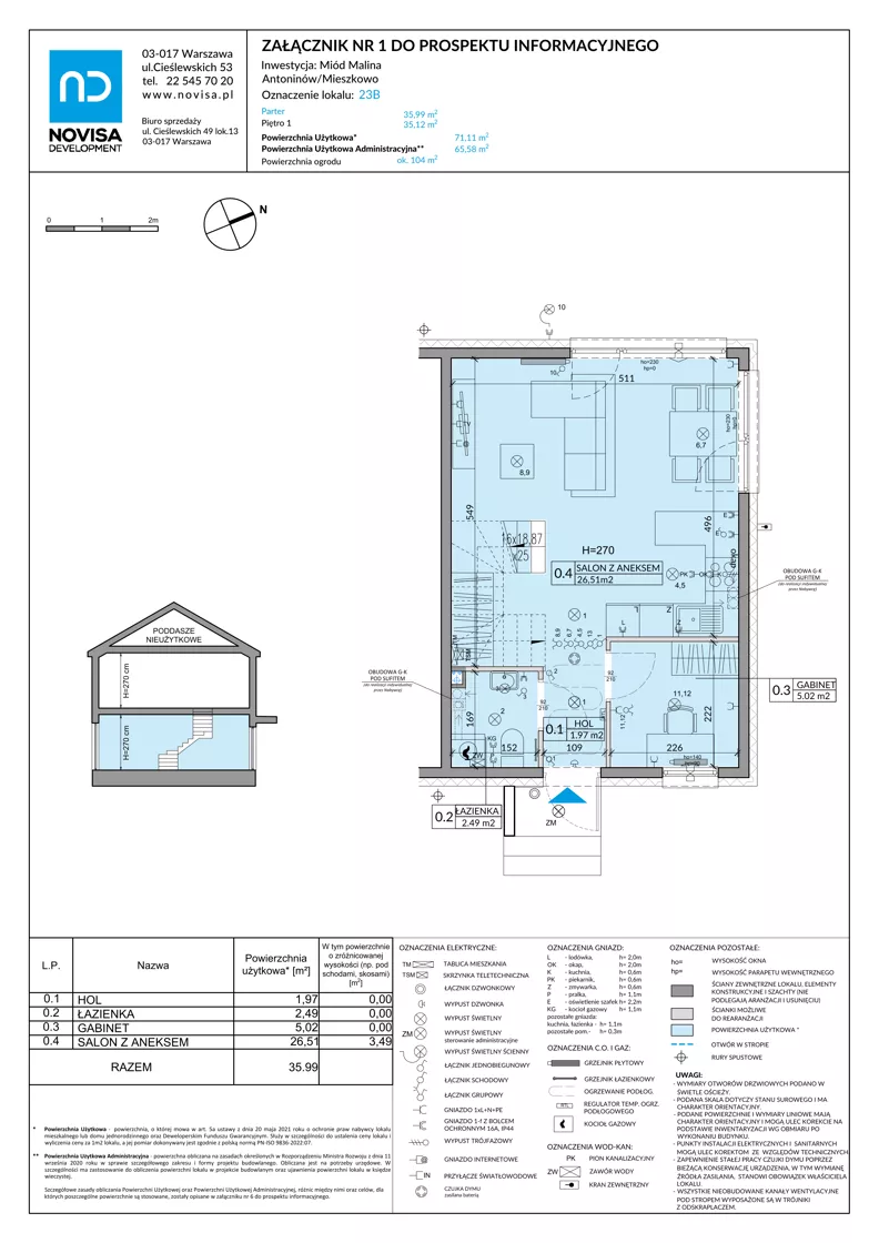 Dom 71,11 m², oferta nr 23B, Miód Malina, Antoninów, ul. Malinowa