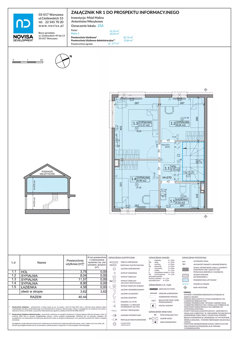 Dom 81,76 m², oferta nr 25A, Miód Malina, Antoninów, ul. Malinowa