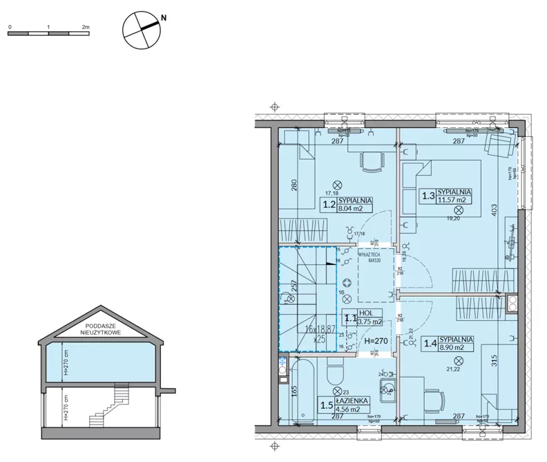 Dom 81,76 m², oferta nr 25B, Miód Malina, Antoninów, ul. Malinowa