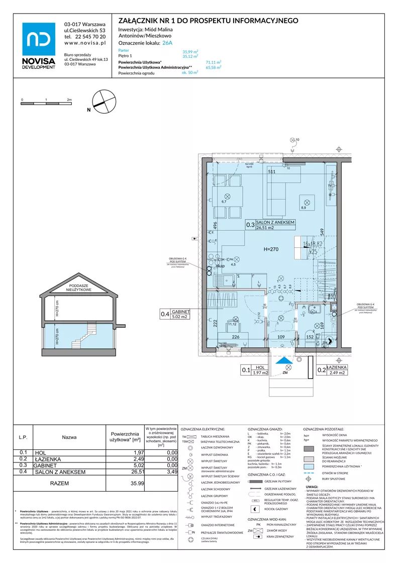 Dom 71,11 m², oferta nr 26A, Miód Malina, Antoninów, ul. Malinowa