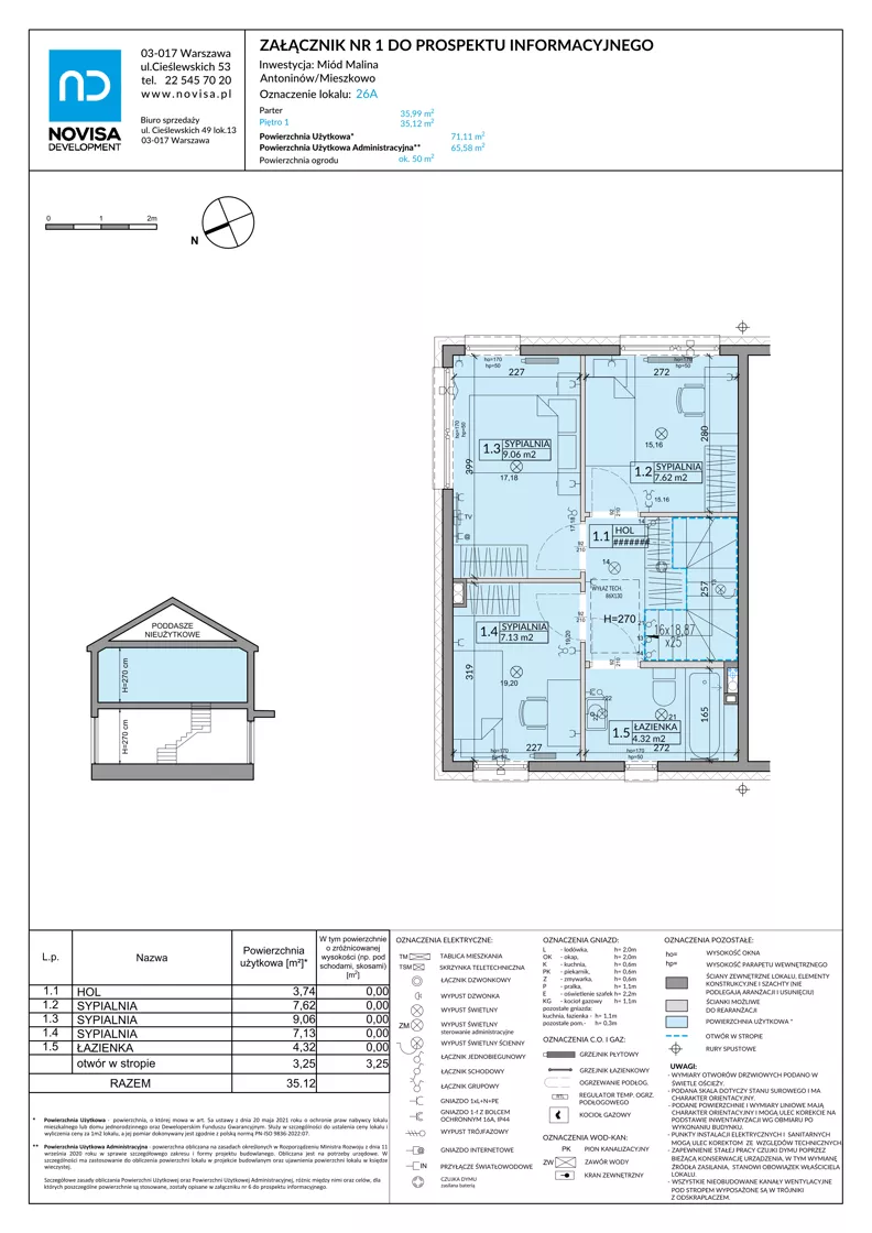 Dom 71,11 m², oferta nr 26A, Miód Malina, Antoninów, ul. Malinowa