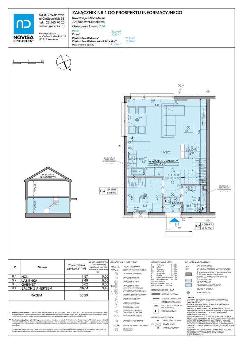 Dom 71,11 m², oferta nr 27A, Miód Malina, Antoninów, ul. Malinowa