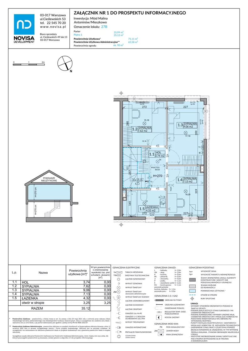 Dom 71,11 m², oferta nr 27B, Miód Malina, Antoninów, ul. Malinowa