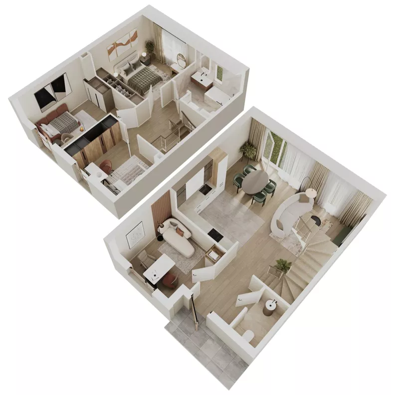 Dom 92,40 m², oferta nr 43A, Osiedle Fikus, Wólka Kosowska, ul. Nadrzeczna
