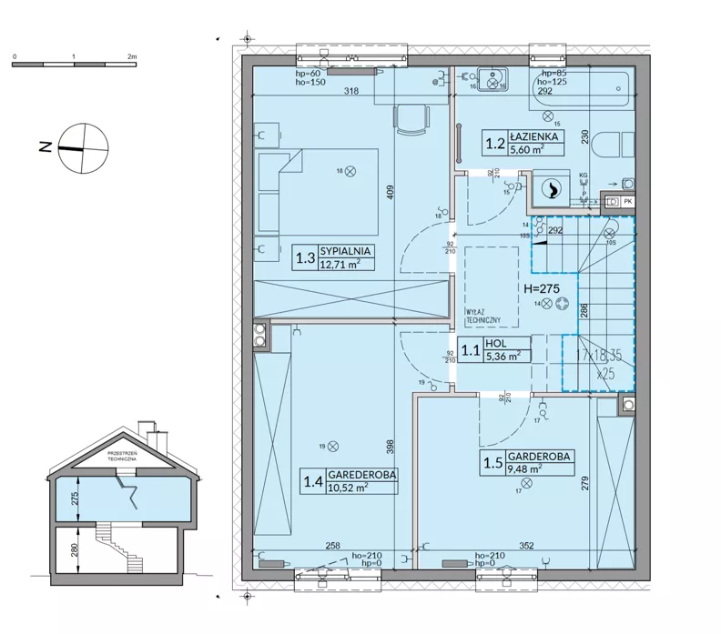 Dom 92,40 m², oferta nr 43A, Osiedle Fikus, Wólka Kosowska, ul. Nadrzeczna