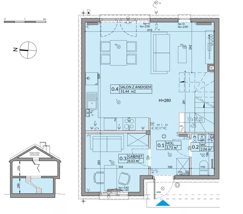 Dom 92,40 m², oferta nr 43A, Osiedle Fikus, Wólka Kosowska, ul. Nadrzeczna