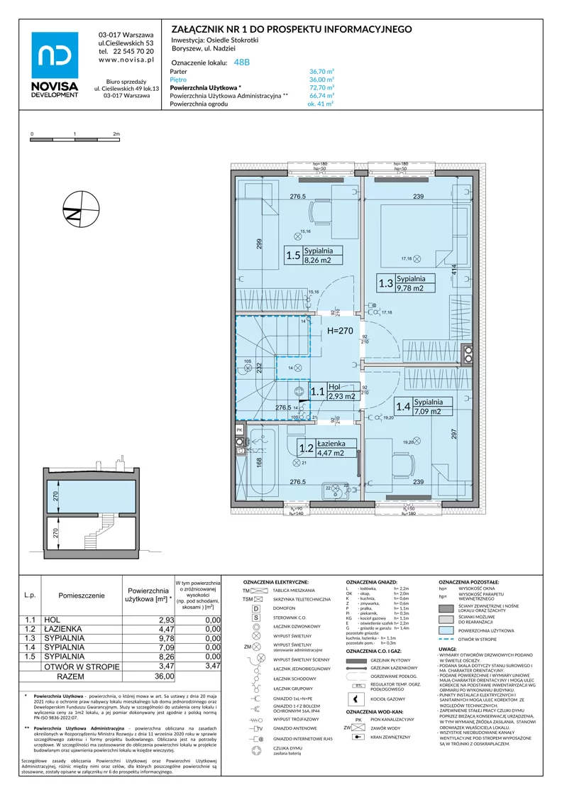 Dom 72,70 m², oferta nr 48B, Osiedle Stokrotki, Boryszew, ul. Nadziei