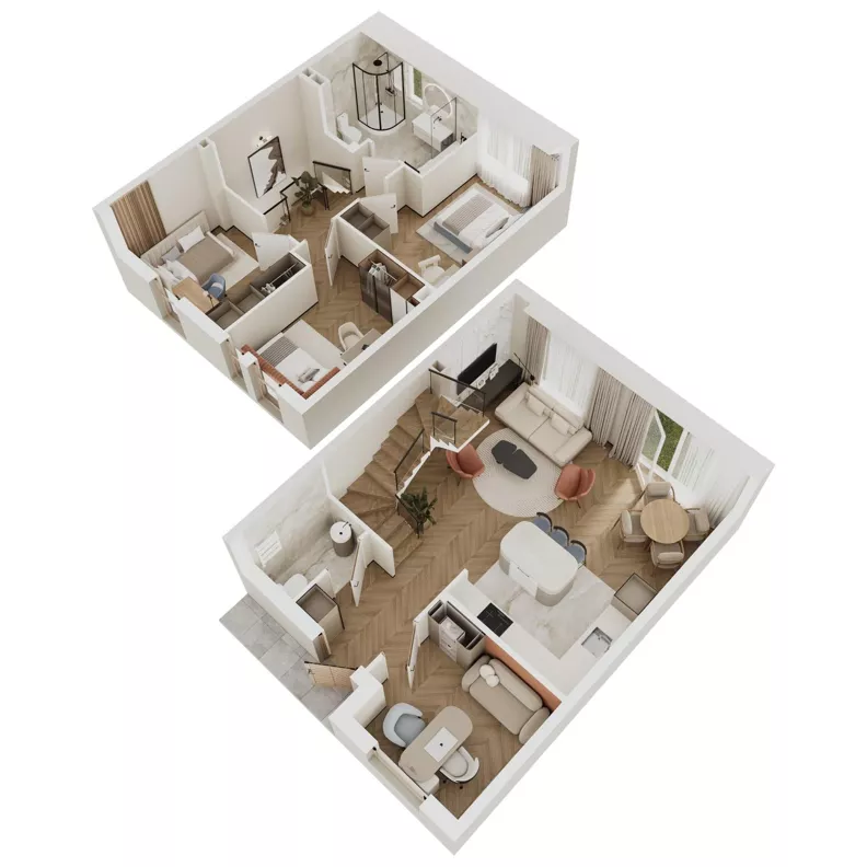 Dom 95,22 m², oferta nr 1B, Osiedle Pod Dębem, Boryszew, ul. Nadziei