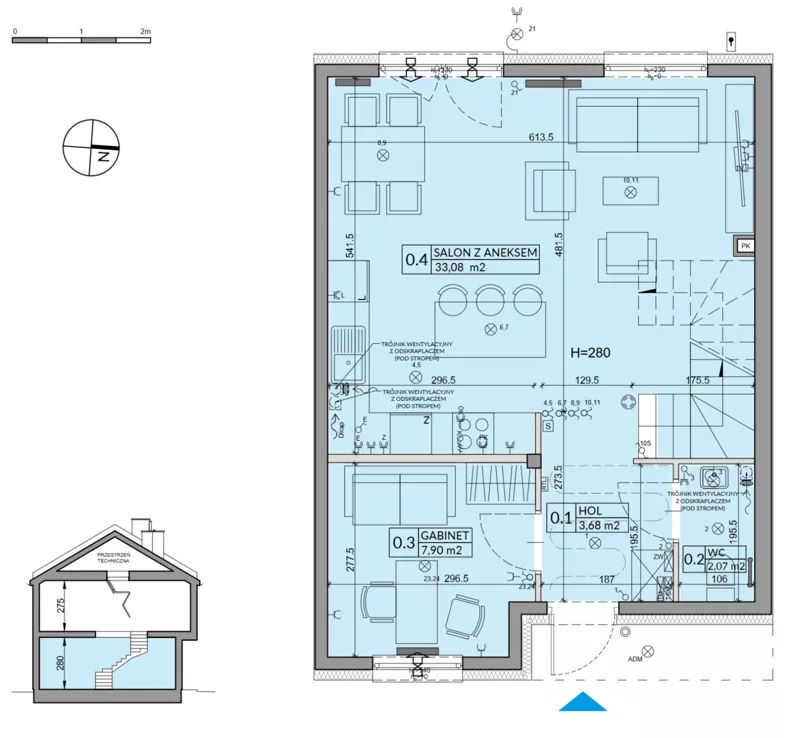 Dom 95,22 m², oferta nr 2A, Osiedle Pod Dębem, Boryszew, ul. Nadziei