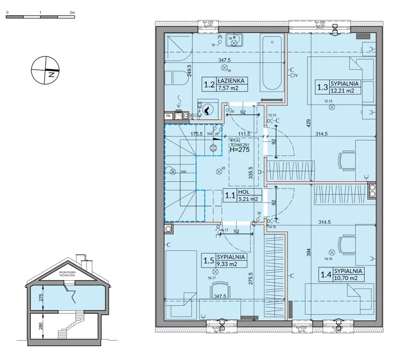 Dom 95,22 m², oferta nr 3B, Osiedle Pod Dębem, Boryszew, ul. Nadziei