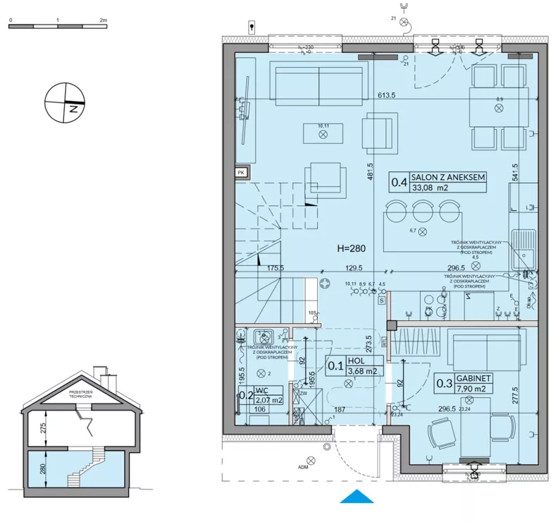 Dom 95,22 m², oferta nr 3B, Osiedle Pod Dębem, Boryszew, ul. Nadziei