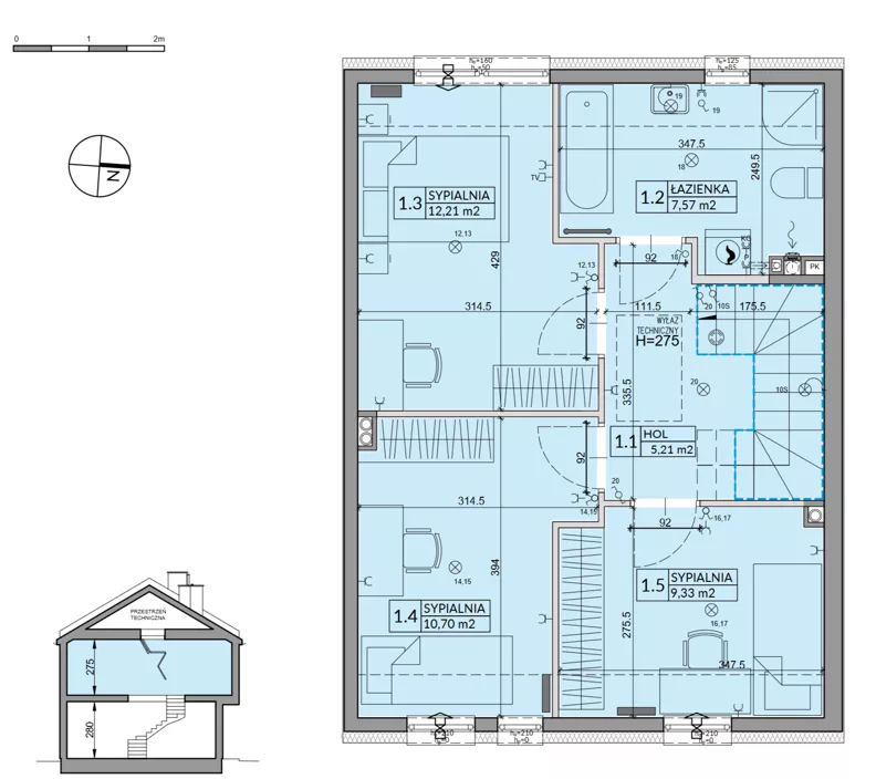 Dom 95,22 m², oferta nr 4A, Osiedle Pod Dębem, Boryszew, ul. Nadziei
