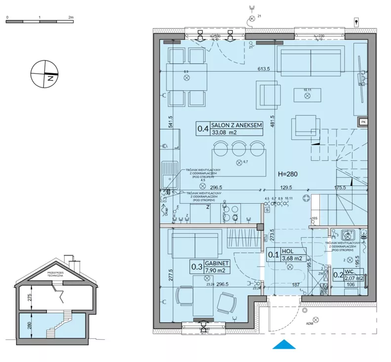 Dom 95,22 m², oferta nr 4A, Osiedle Pod Dębem, Boryszew, ul. Nadziei