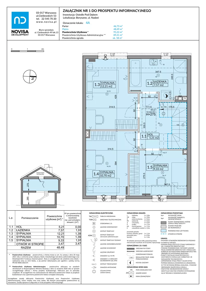 Dom 95,22 m², oferta nr 4A, Osiedle Pod Dębem, Boryszew, ul. Nadziei