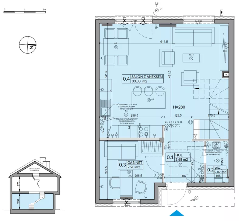 Dom 95,22 m², oferta nr 6A, Osiedle Pod Dębem, Boryszew, ul. Nadziei