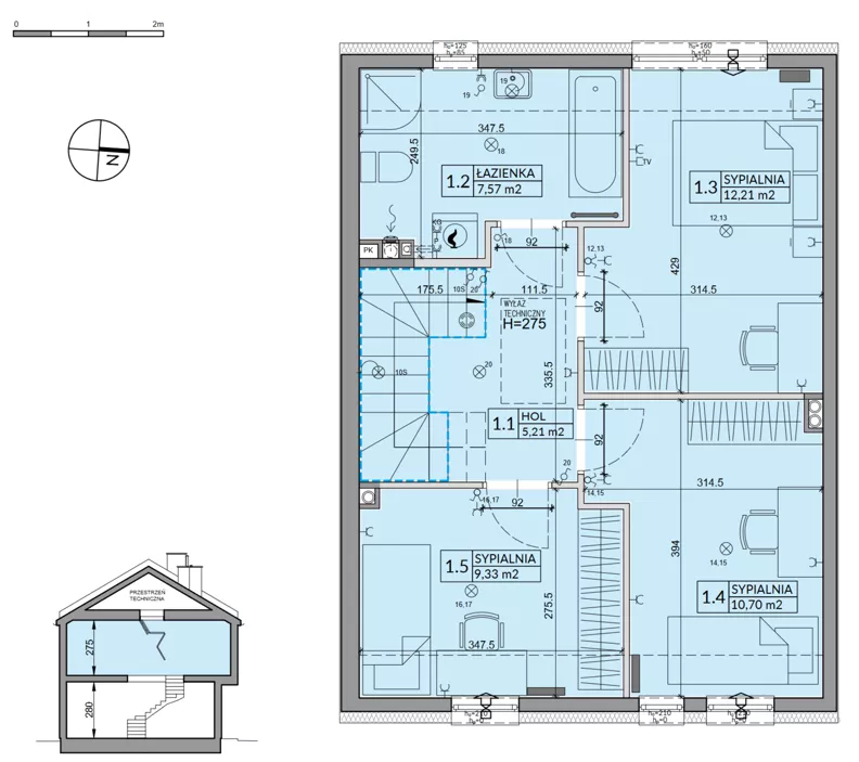 Dom 95,22 m², oferta nr 7B, Osiedle Pod Dębem, Boryszew, ul. Nadziei