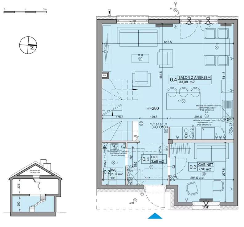 Dom 95,22 m², oferta nr 7B, Osiedle Pod Dębem, Boryszew, ul. Nadziei