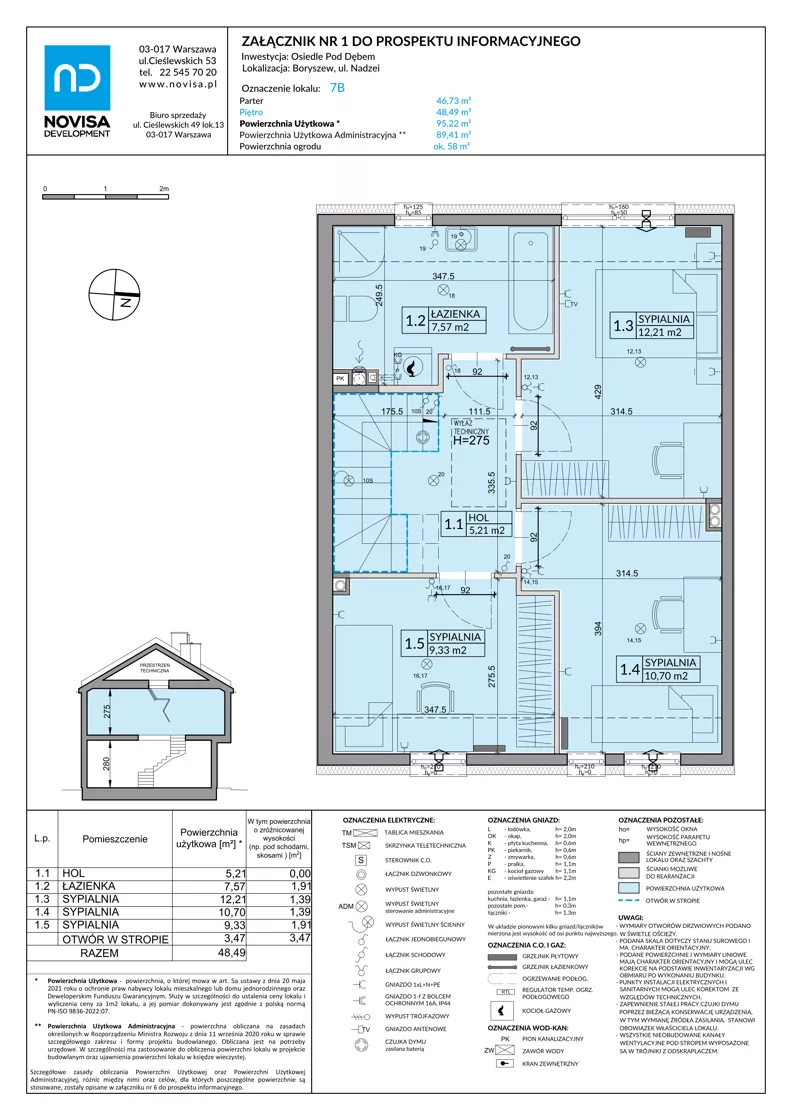 Dom 95,22 m², oferta nr 7B, Osiedle Pod Dębem, Boryszew, ul. Nadziei