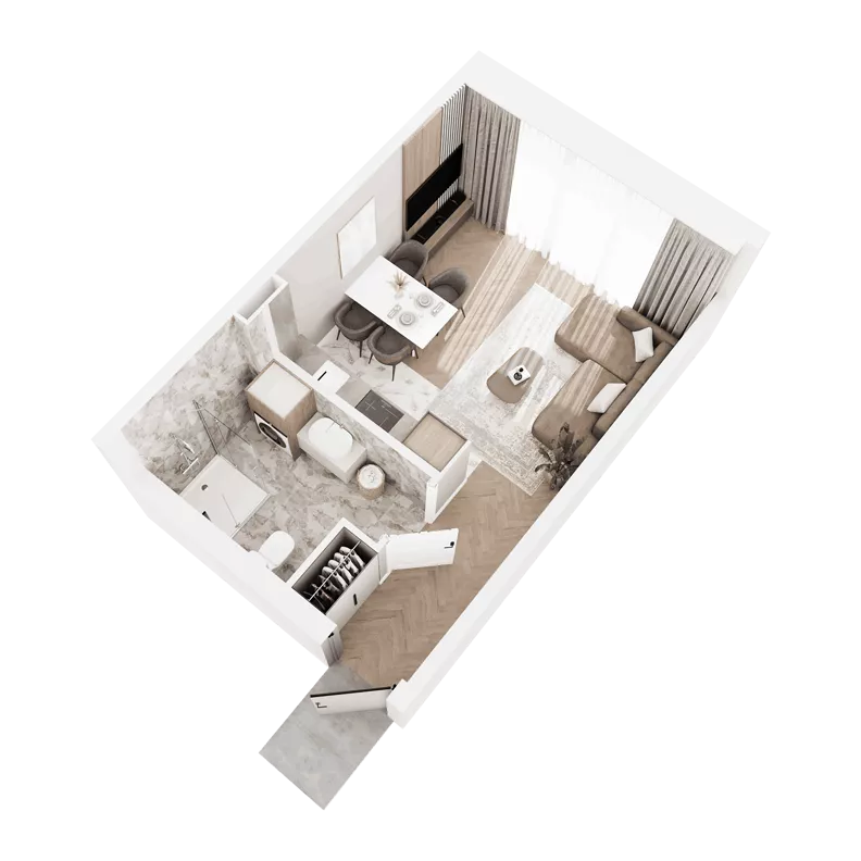 Dom 29,87 m², oferta nr 2A, Ogrody Przyjaciół 5, Warszawa, Białołęka, Szamocin, ul. Cieślewskich/Inna