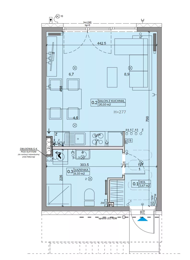 Dom 29,87 m², oferta nr 2A, Ogrody Przyjaciół 5, Warszawa, Białołęka, Szamocin, ul. Cieślewskich/Inna