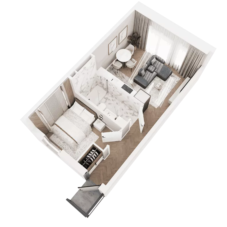 Dom 33,92 m², oferta nr 2B, Ogrody Przyjaciół 5, Warszawa, Białołęka, Szamocin, ul. Cieślewskich/Inna