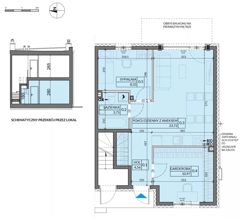 3 pokoje, mieszkanie 51,33 m², parter, oferta nr 19, Boska Pabianicka, Łódź, Górna, ul. Pabianicka 296