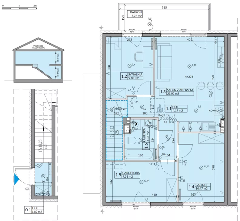 4 pokoje, mieszkanie 64,03 m², piętro 1, oferta nr 11B, Domy na Witosa - mieszkania, Radzymin, ul. Wincentego Witosa