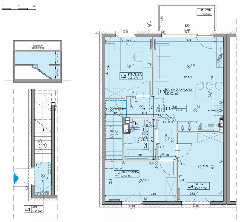 4 pokoje, mieszkanie 64,03 m², piętro 1, oferta nr 13B, Domy na Witosa - mieszkania, Radzymin, ul. Wincentego Witosa