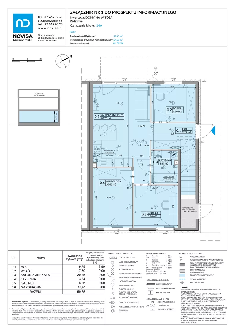 4 pokoje, mieszkanie 59,85 m², parter, oferta nr 14A, Domy na Witosa - mieszkania, Radzymin, ul. Wincentego Witosa