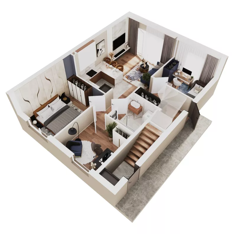 4 pokoje, mieszkanie 59,85 m², parter, oferta nr 16A, Domy na Witosa - mieszkania, Radzymin, ul. Wincentego Witosa