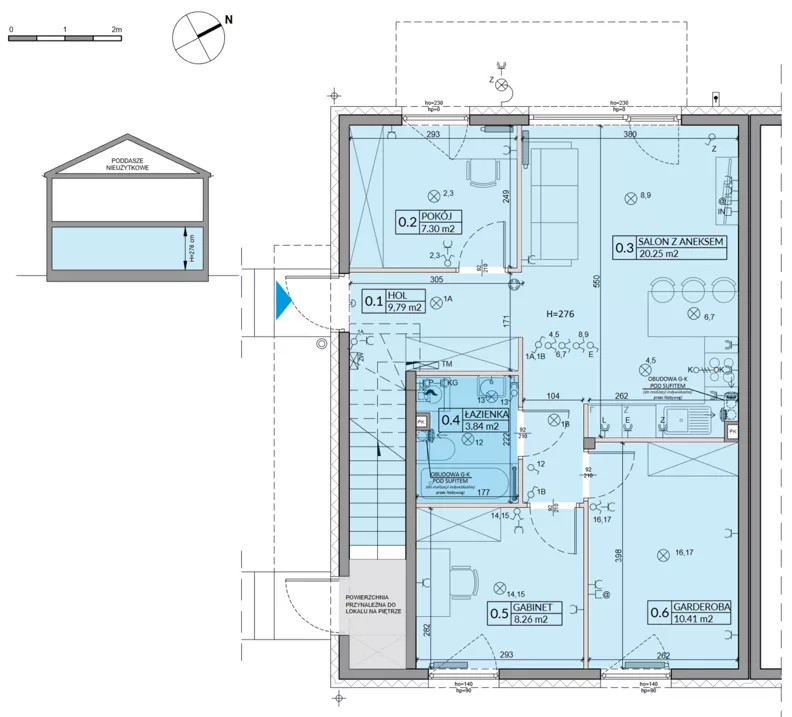 4 pokoje, mieszkanie 59,85 m², parter, oferta nr 17A, Domy na Witosa - mieszkania, Radzymin, ul. Wincentego Witosa