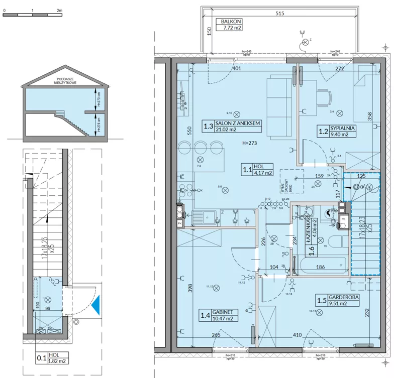 4 pokoje, mieszkanie 64,03 m², piętro 1, oferta nr 18B, Domy na Witosa - mieszkania, Radzymin, ul. Wincentego Witosa