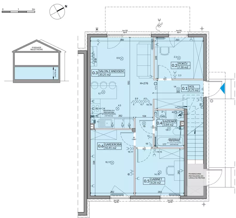 4 pokoje, mieszkanie 59,85 m², parter, oferta nr 22A, Domy na Witosa - mieszkania, Radzymin, ul. Wincentego Witosa
