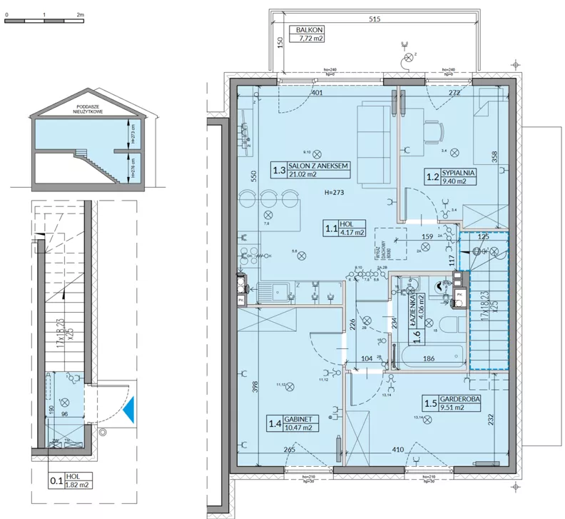 4 pokoje, mieszkanie 64,03 m², piętro 1, oferta nr 22B, Domy na Witosa - mieszkania, Radzymin, ul. Wincentego Witosa