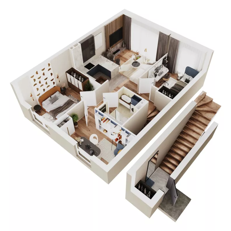4 pokoje, mieszkanie 64,03 m², piętro 1, oferta nr 22B, Domy na Witosa - mieszkania, Radzymin, ul. Wincentego Witosa