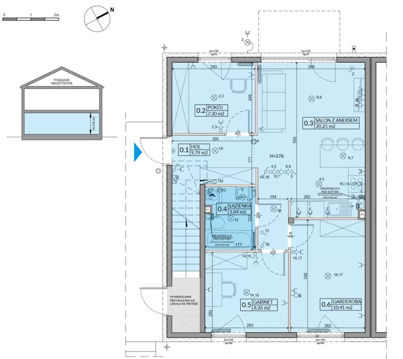 4 pokoje, mieszkanie 59,85 m², parter, oferta nr 25A, Domy na Witosa - mieszkania, Radzymin, ul. Wincentego Witosa