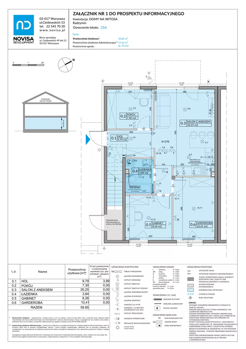 4 pokoje, mieszkanie 59,85 m², parter, oferta nr 25A, Domy na Witosa - mieszkania, Radzymin, ul. Wincentego Witosa