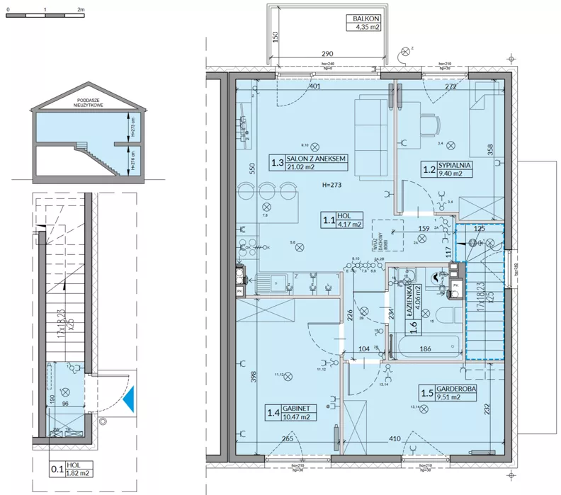 4 pokoje, mieszkanie 64,03 m², piętro 1, oferta nr 28B, Domy na Witosa - mieszkania, Radzymin, ul. Wincentego Witosa