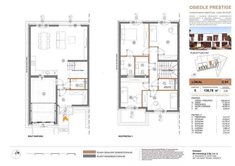 Dom 130,78 m², oferta nr C.1, Osiedle Prestige, Stare Babice, ul. Osiedlowa