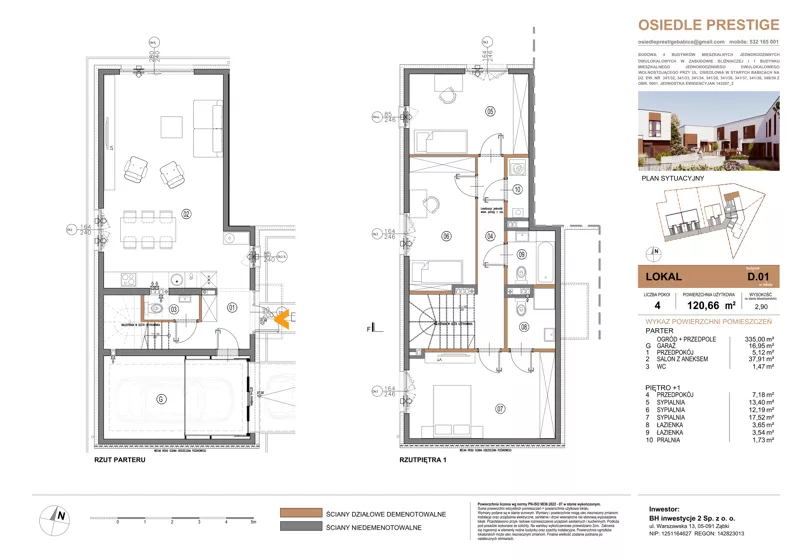 Dom 120,66 m², oferta nr D.1, Osiedle Prestige, Stare Babice, ul. Osiedlowa