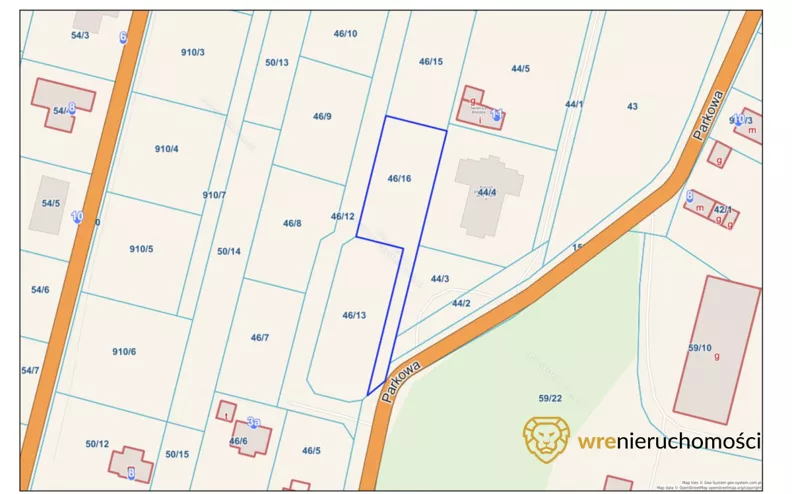 Działka 1 263,00 m², oferta nr , 154679, Pruszowice, Parkowa