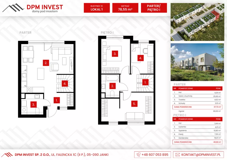 Dom 78,55 m², oferta nr M.10/1, Osiedle Zakątek Nadrzeczna, Wólka Kosowska, ul. Nadrzeczna