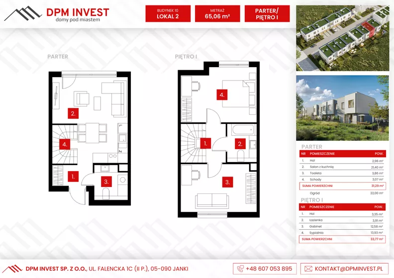 Dom 65,06 m², oferta nr M.10/2, Osiedle Zakątek Nadrzeczna, Wólka Kosowska, ul. Nadrzeczna