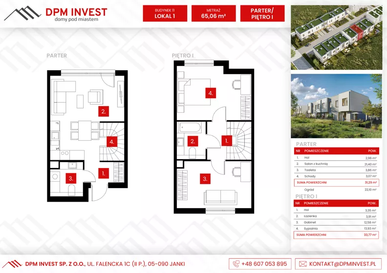 Dom 65,06 m², oferta nr M.11/1, Osiedle Zakątek Nadrzeczna, Wólka Kosowska, ul. Nadrzeczna
