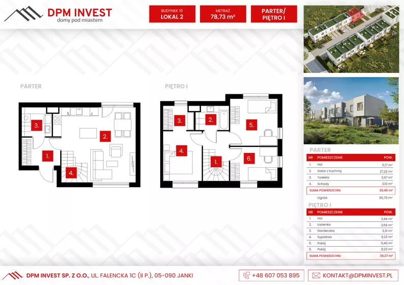 Dom 78,73 m², oferta nr M.15/2, Osiedle Zakątek Nadrzeczna, Wólka Kosowska, ul. Nadrzeczna